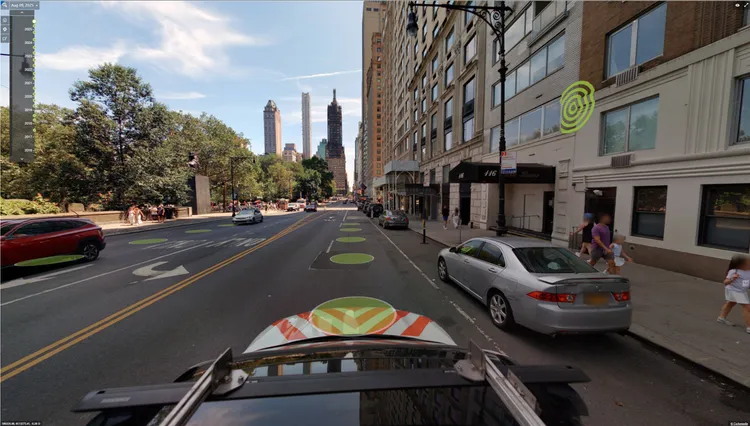 Street view with GIS overlay visualization